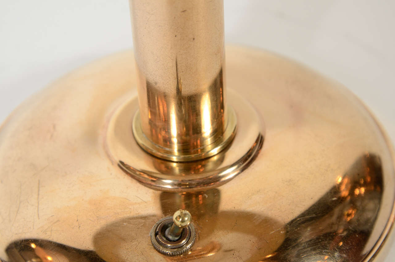 Art Deco Streamline Copper & Brass Desk Lamp 3