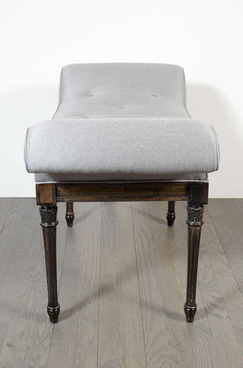 Mid-20th Century Stunning 1940's Hollywood Scrolled Bench