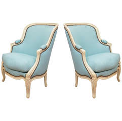 Pair of Small French Louis XV Style Bergeres