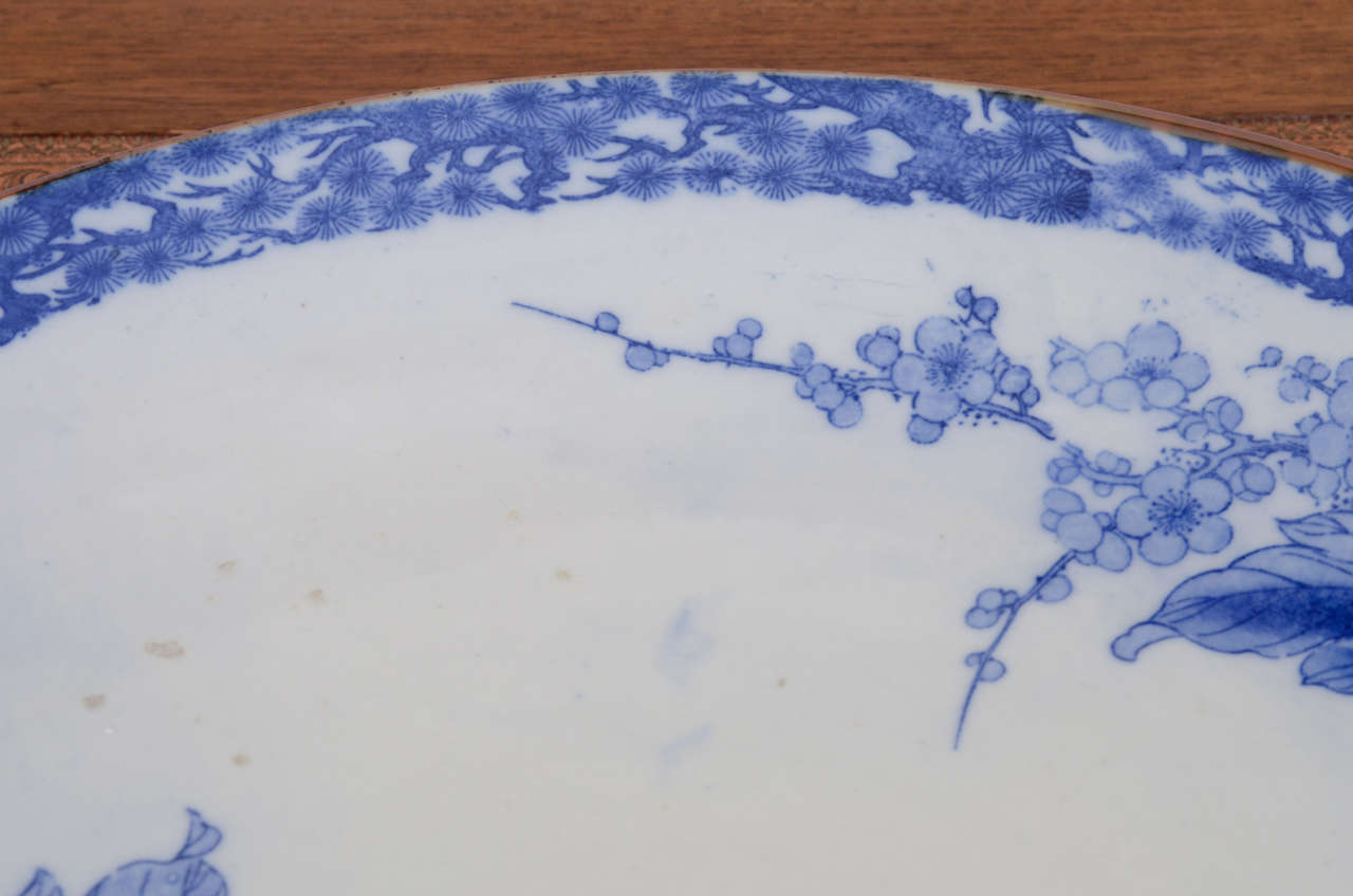 19th Century Large Japanese Meiji Igezara Charger