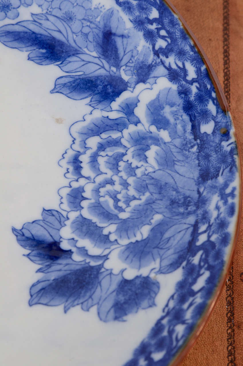 Ceramic Large Japanese Meiji Igezara Charger