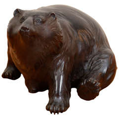 Japanese Meiji Bronze Bear