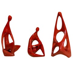 Zsolnay Figures with Red Eosin Glaze