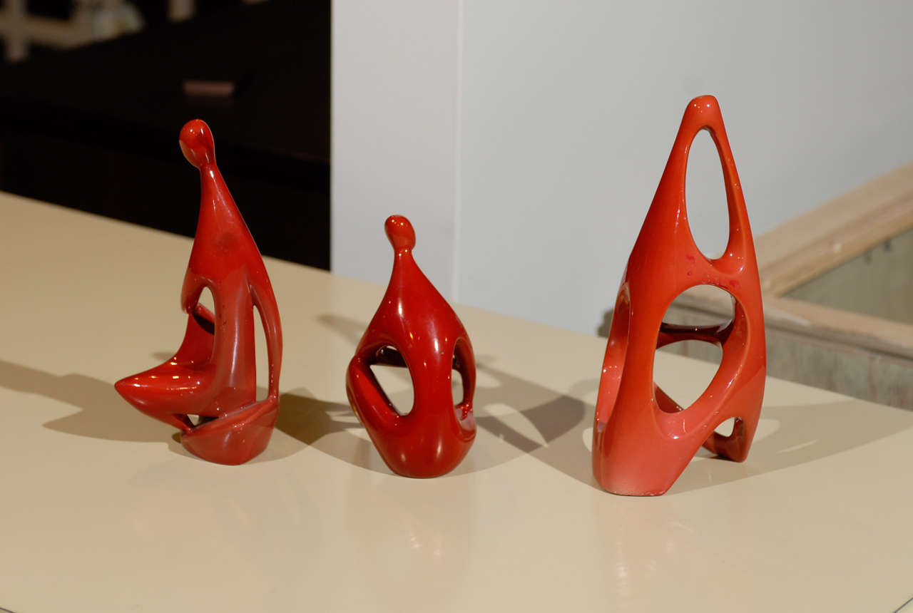 Zsolnay Figures with Red Eosin Glaze In Excellent Condition For Sale In Atlanta, GA