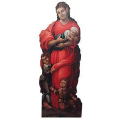 Italian 19th c. "dummy board" Woman and children