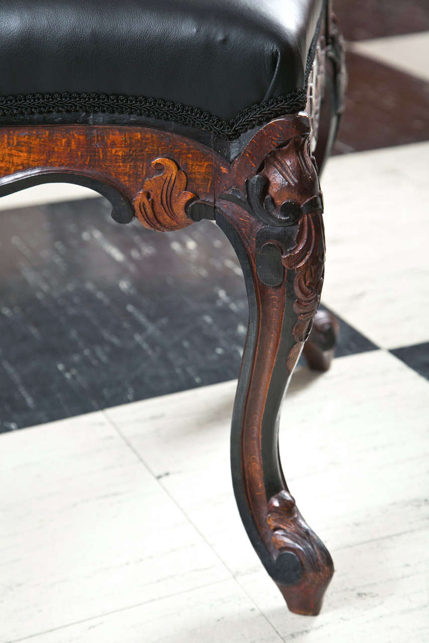 French Carved Louis XV Style Bench