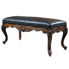 Carved Louis XV Style Bench