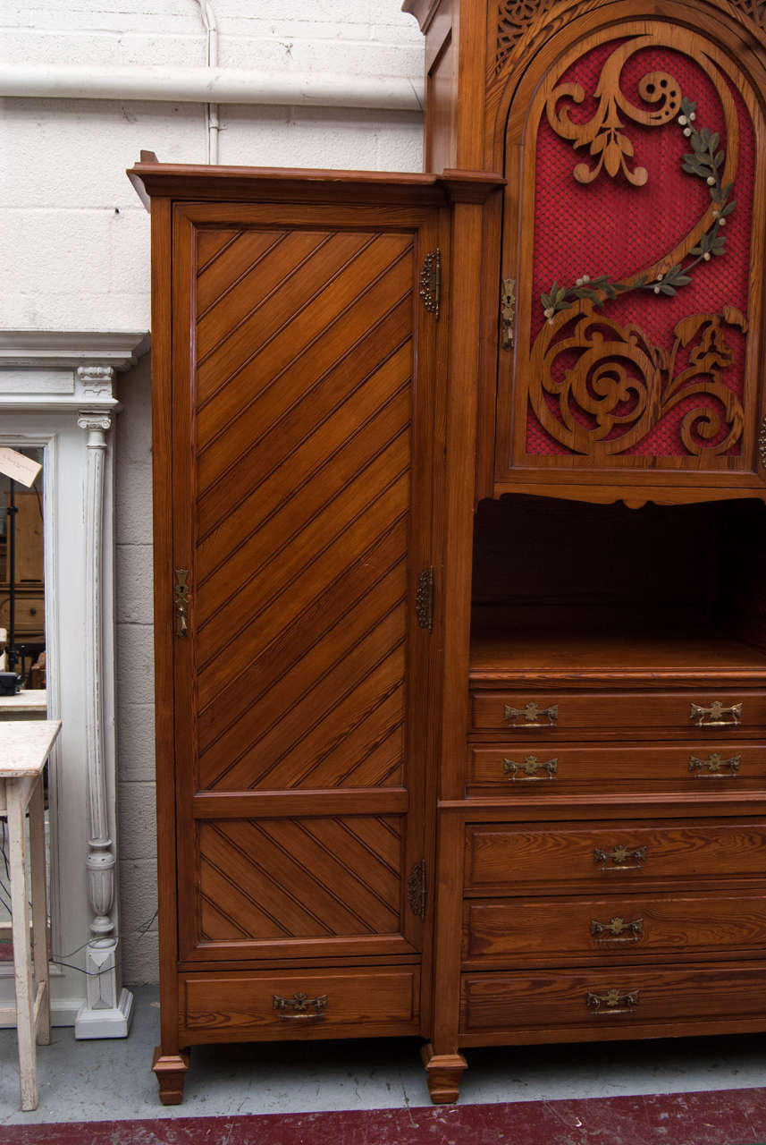 20th Century Pitch Pine Armoire
