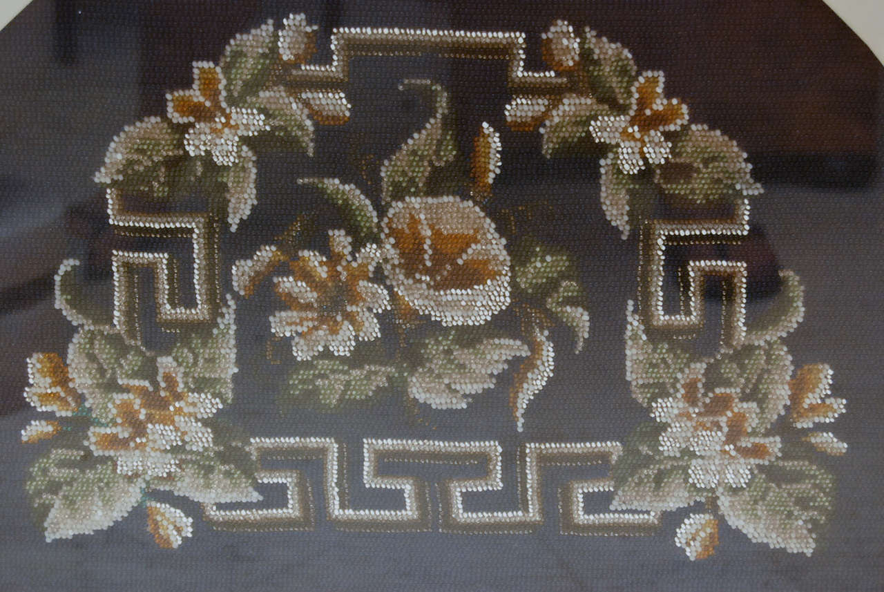 Victorian Two Framed Victoria Beadwork Textiles For Sale