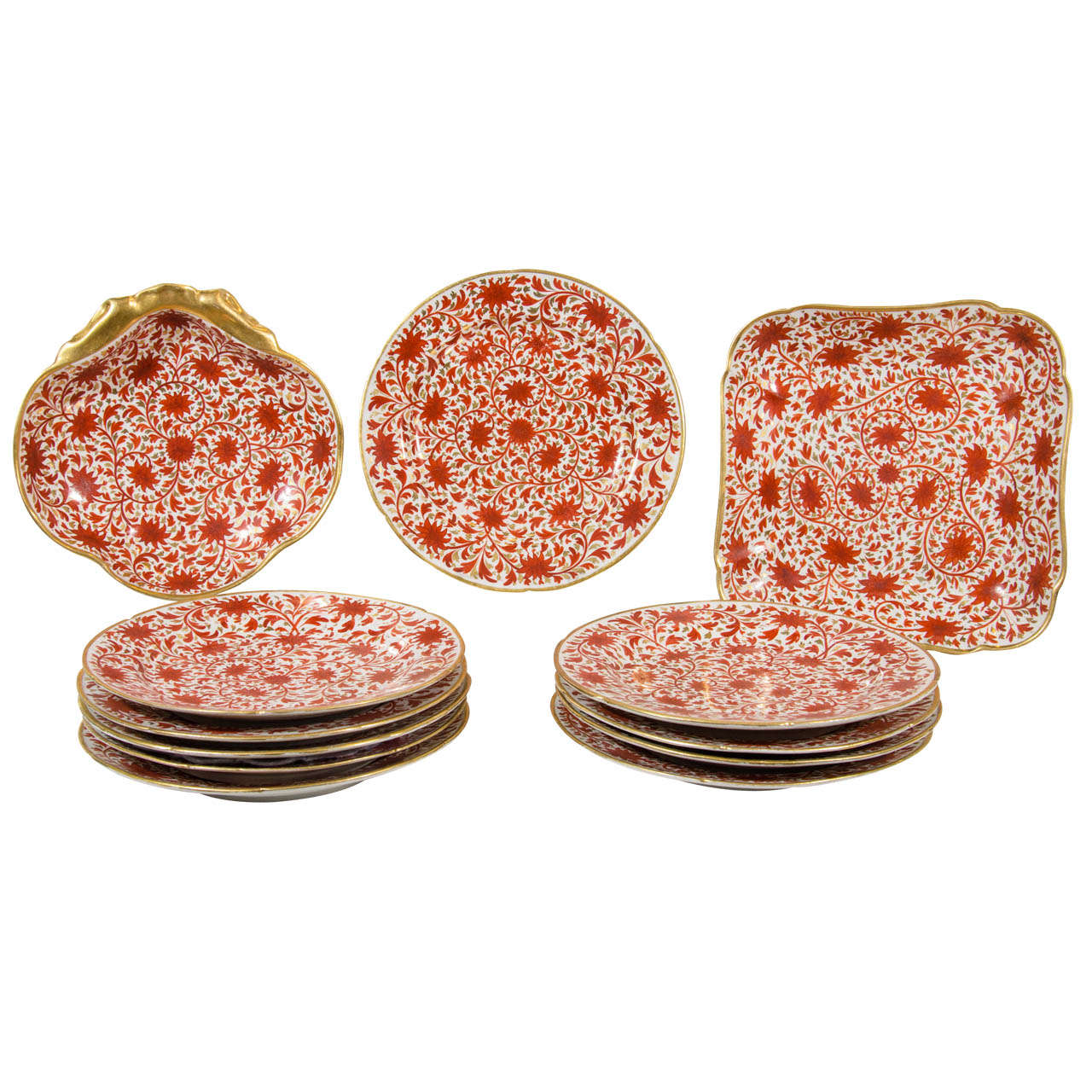 A Set of Dishes: An Extensive Service Coalport "Chrysanthemum" Pattern Dishes