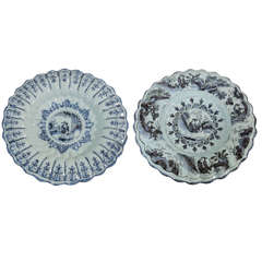 Two Late 17th Century Dutch Delft Blue and White Chargers