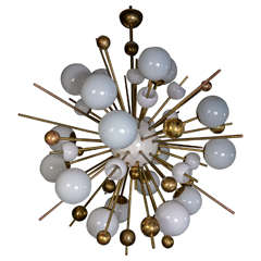 Amazing Pair of Sputnik Chandelier, Made in Italy 1970s