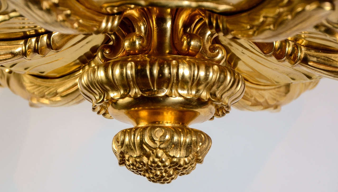 19th Century Exceptional Empire French Bronze Chandelier