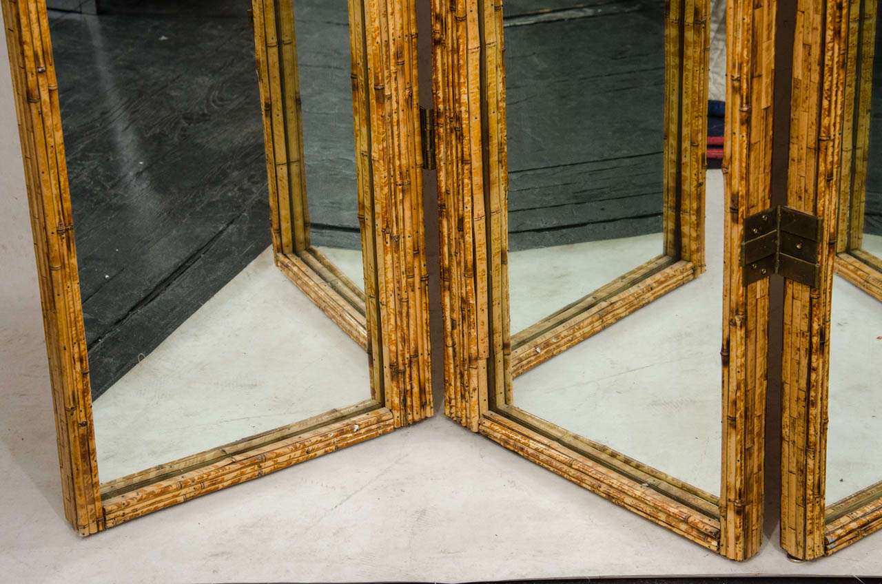 Mirrored Screen or Room Divider In Good Condition In New York, NY