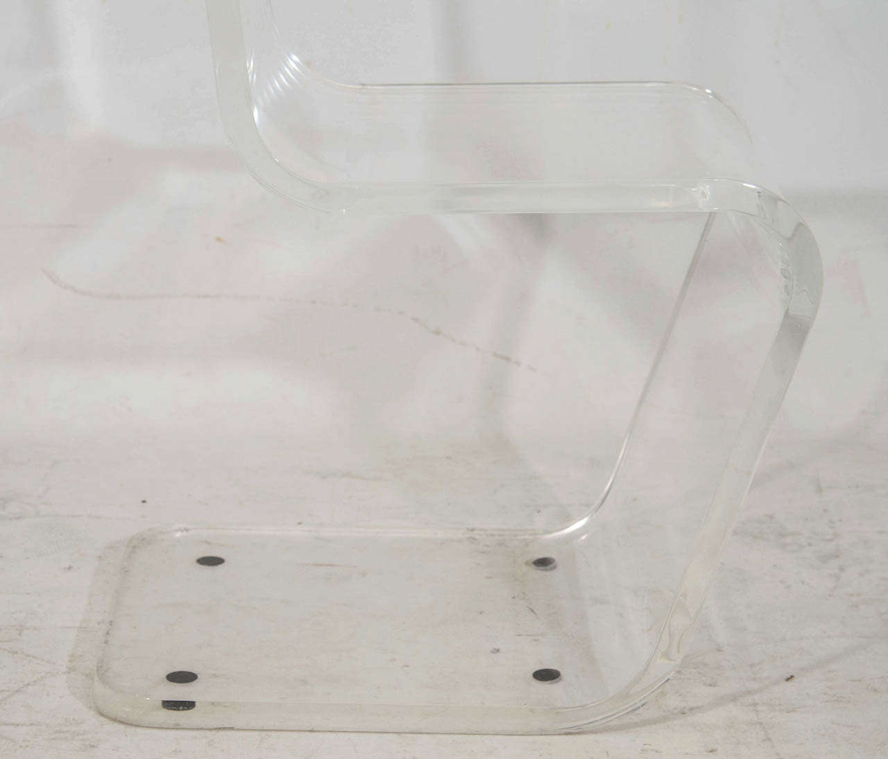 Lucite Zig-Zag Chair In Good Condition In New York, NY