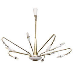 Beautiful Chandelier Pendant by Arredoluce in the Manner of Angelo Lelli