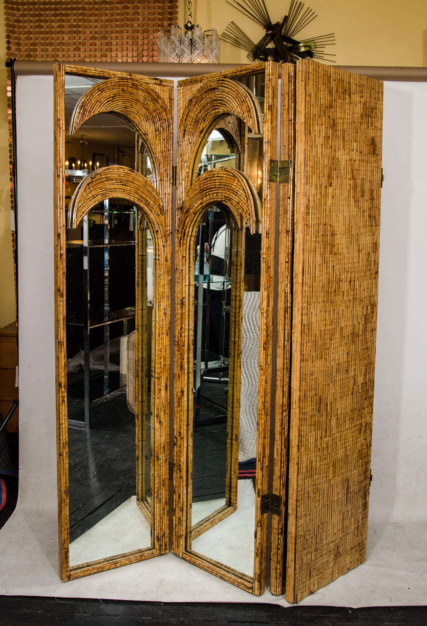 Mirrored Screen or Room Divider at 1stdibs