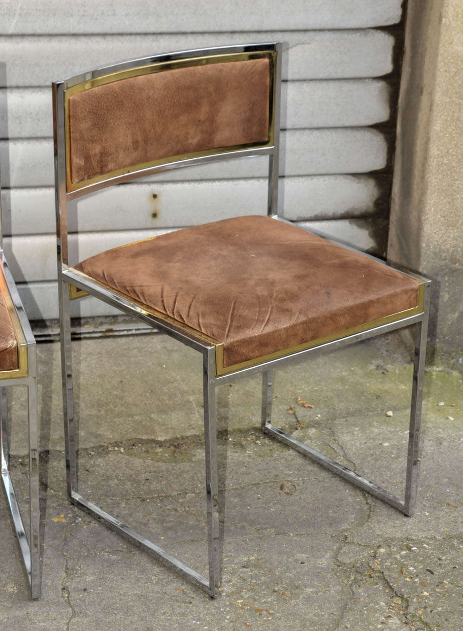 Late 20th Century Set of Six 1970's Italian Chairs For Sale