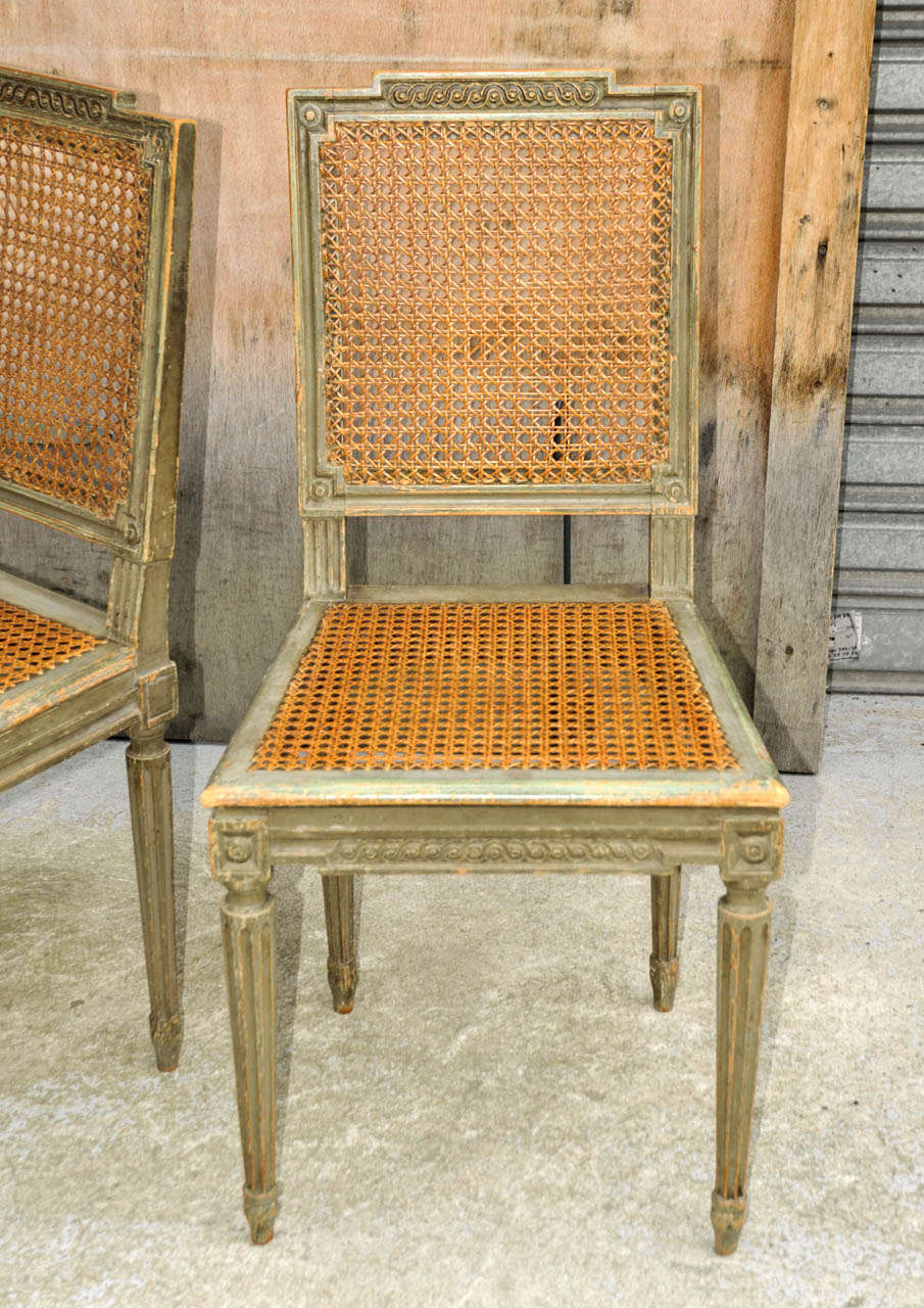 French Set of Eight 1960's Chairs For Sale