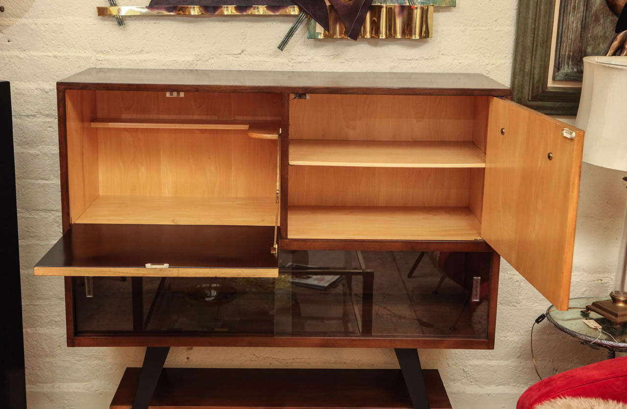 Noyer bar ou armoire sèche italienne des années 1950