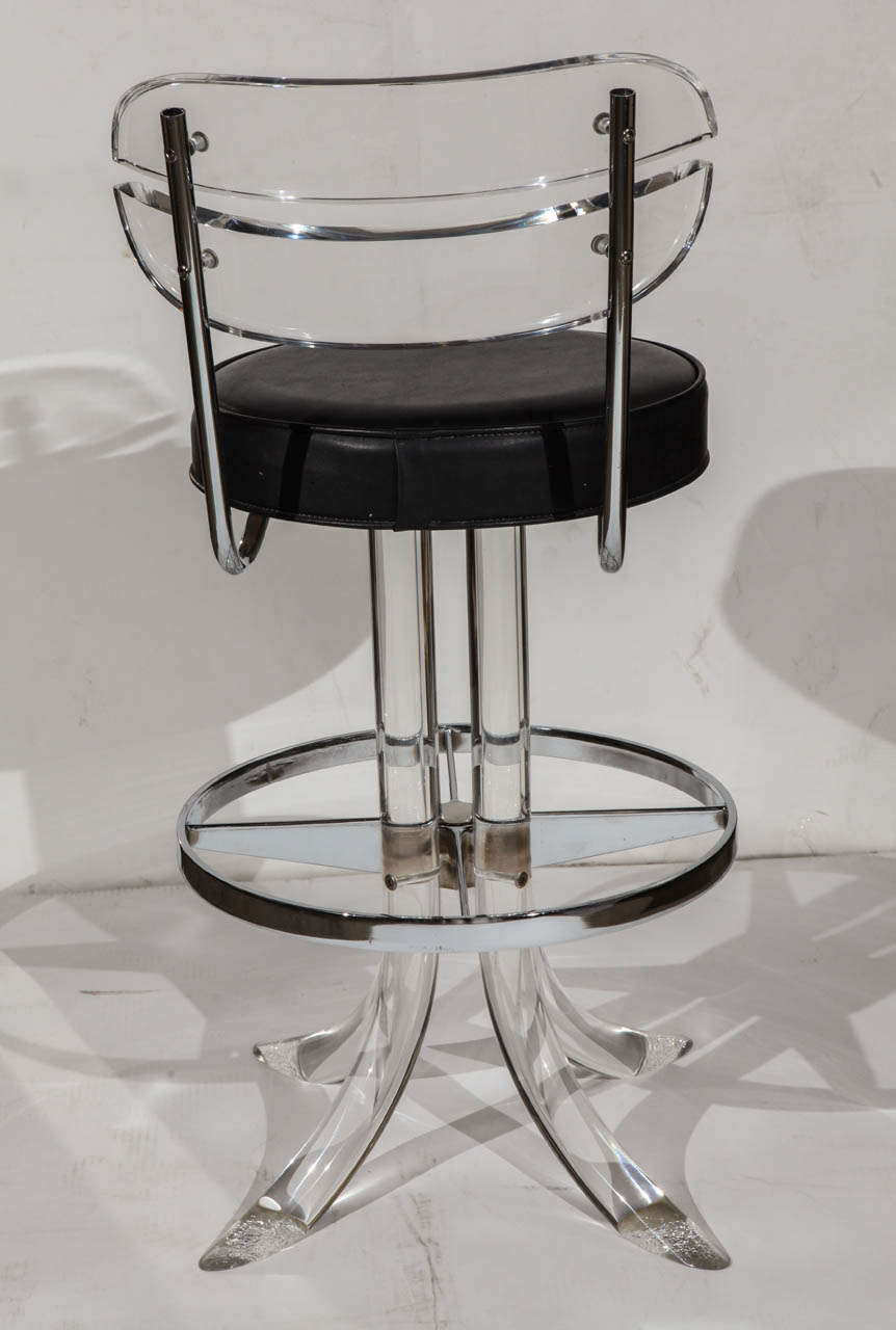 Pair of Mid Century Lucite Bar Stools at 1stDibs vintage lucite bar