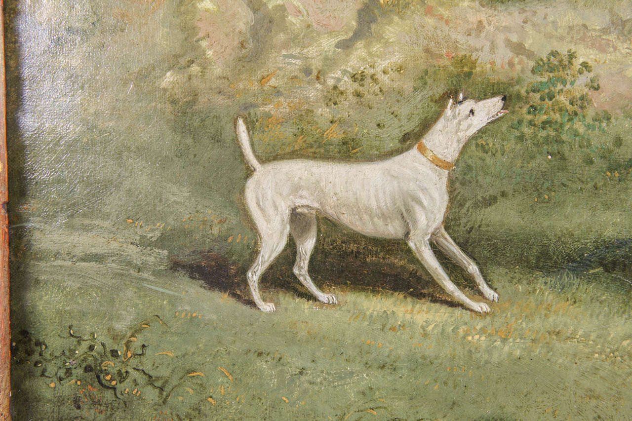 19th Century Framed English Oil Painting of Horse and Dog by John Ferneley, Sr.