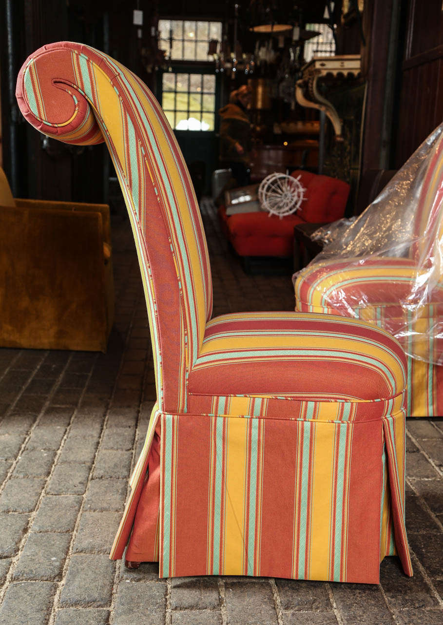 XIXe siècle Paire de chaises françaises à haut dossier Napoléon III en vente