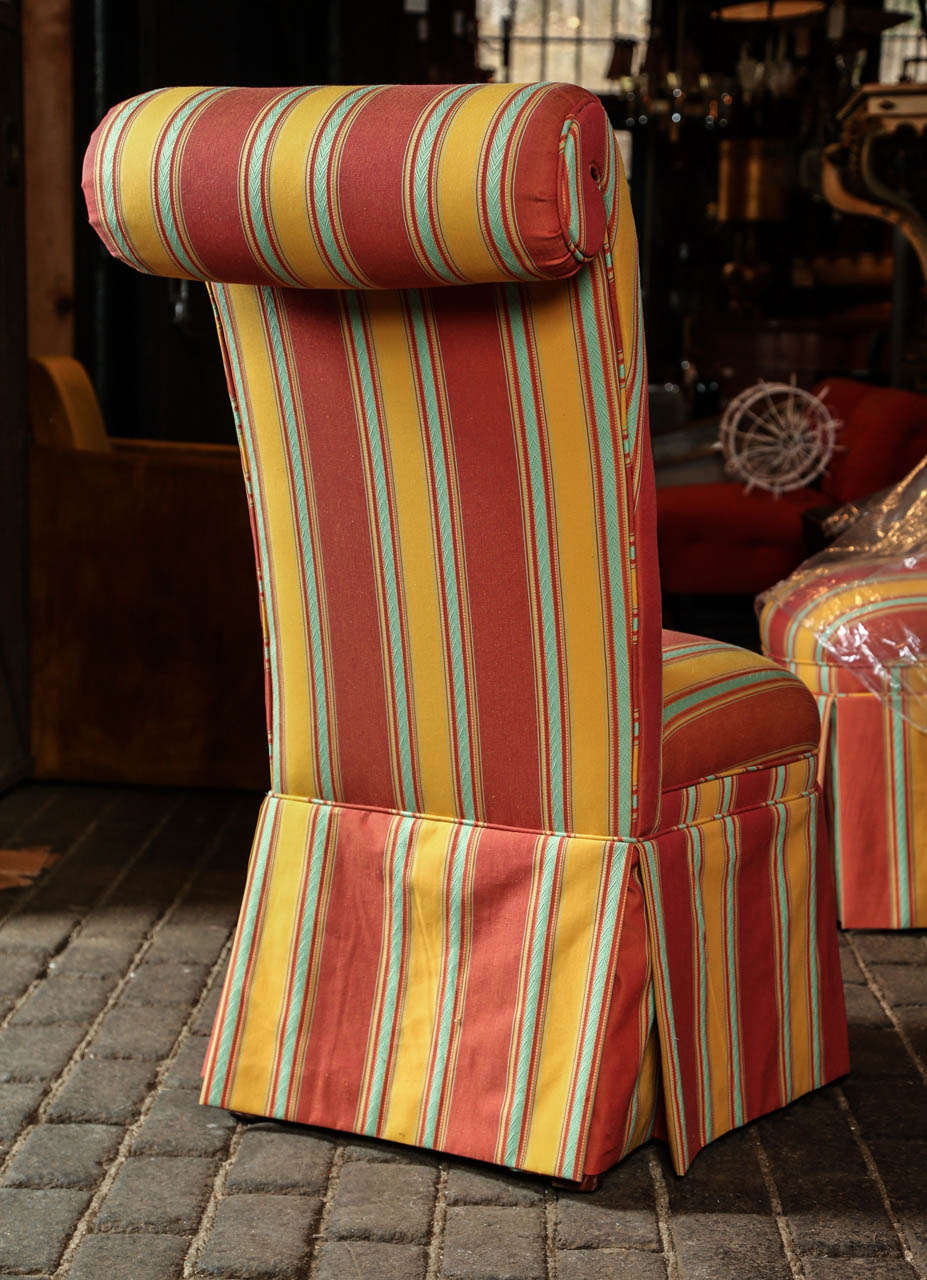 Paire de chaises françaises à haut dossier Napoléon III en vente 2