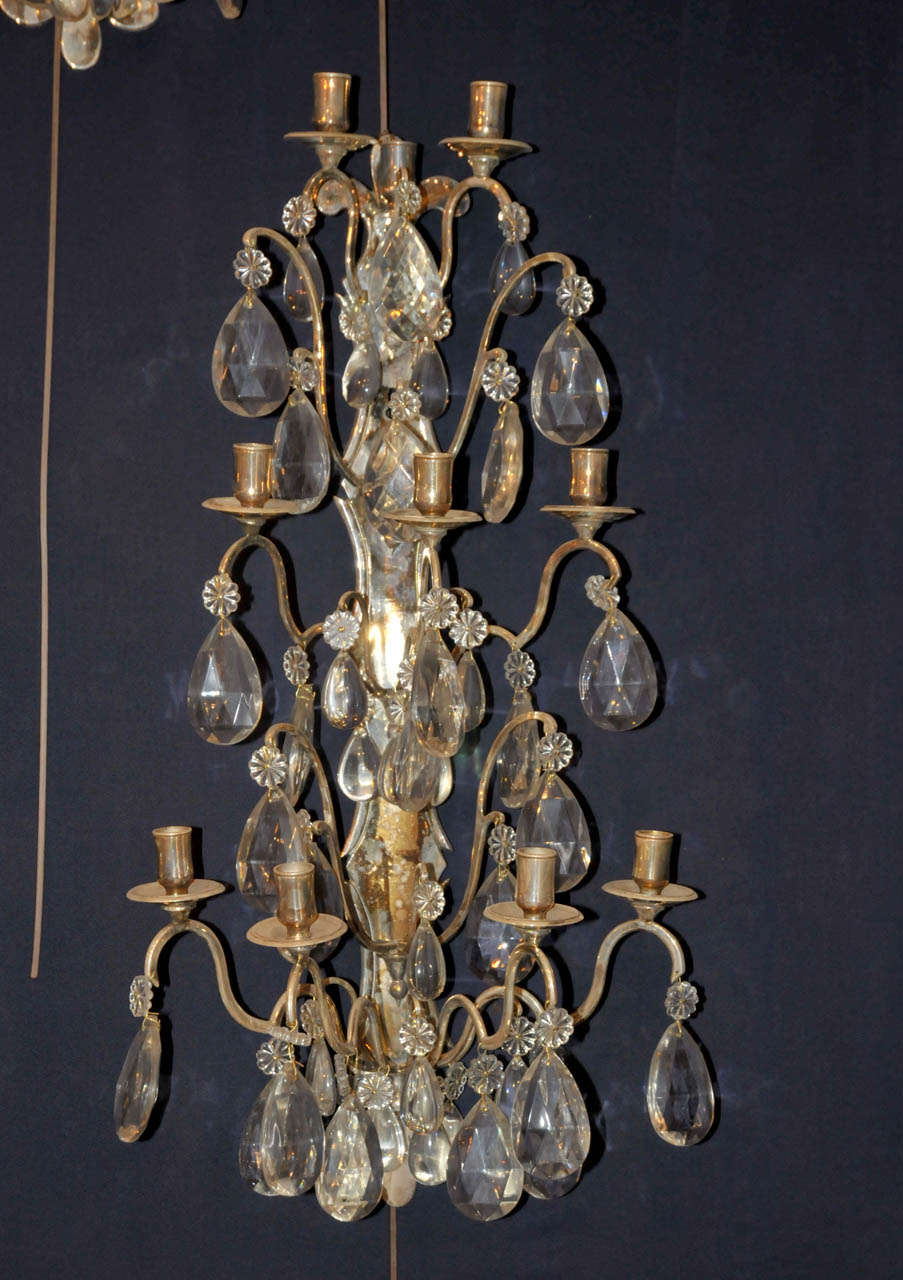 French Set of Four 1880 Sconces For Sale