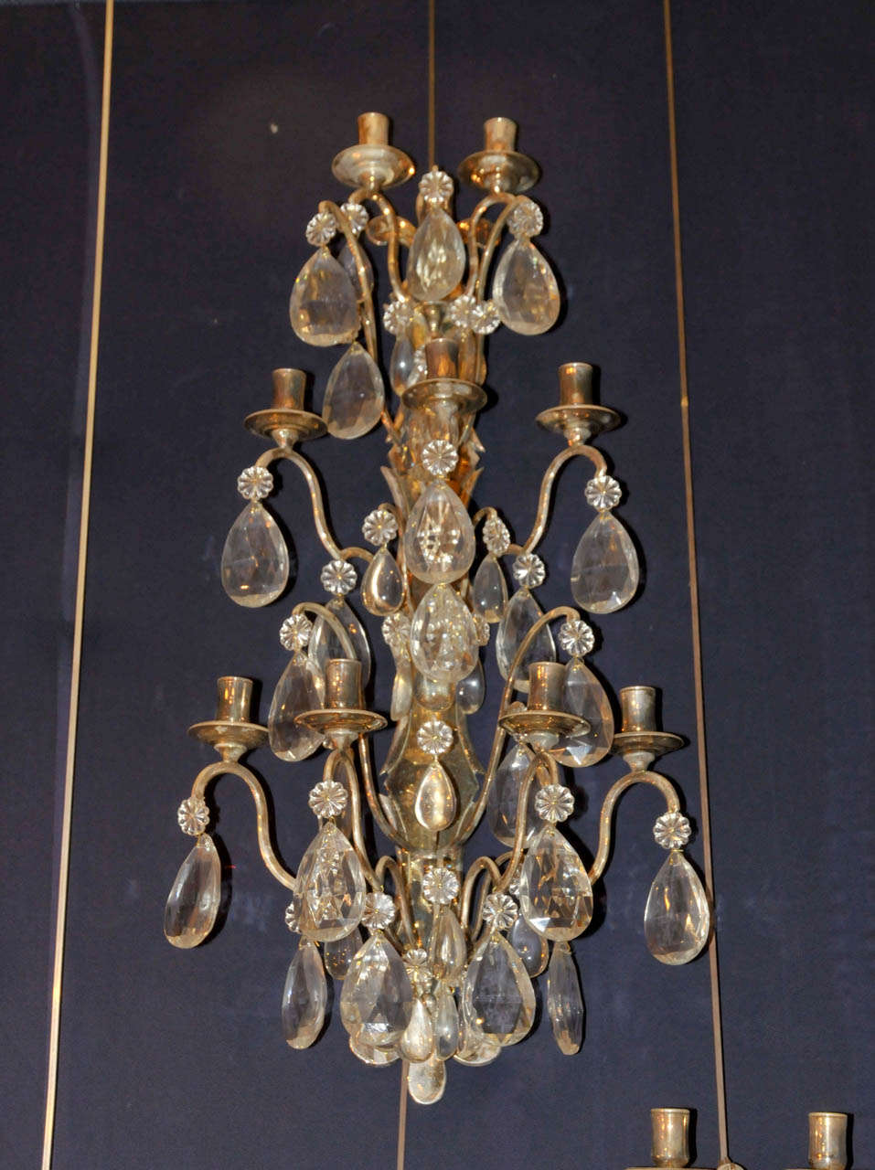 Silvered Set of Four 1880 Sconces For Sale