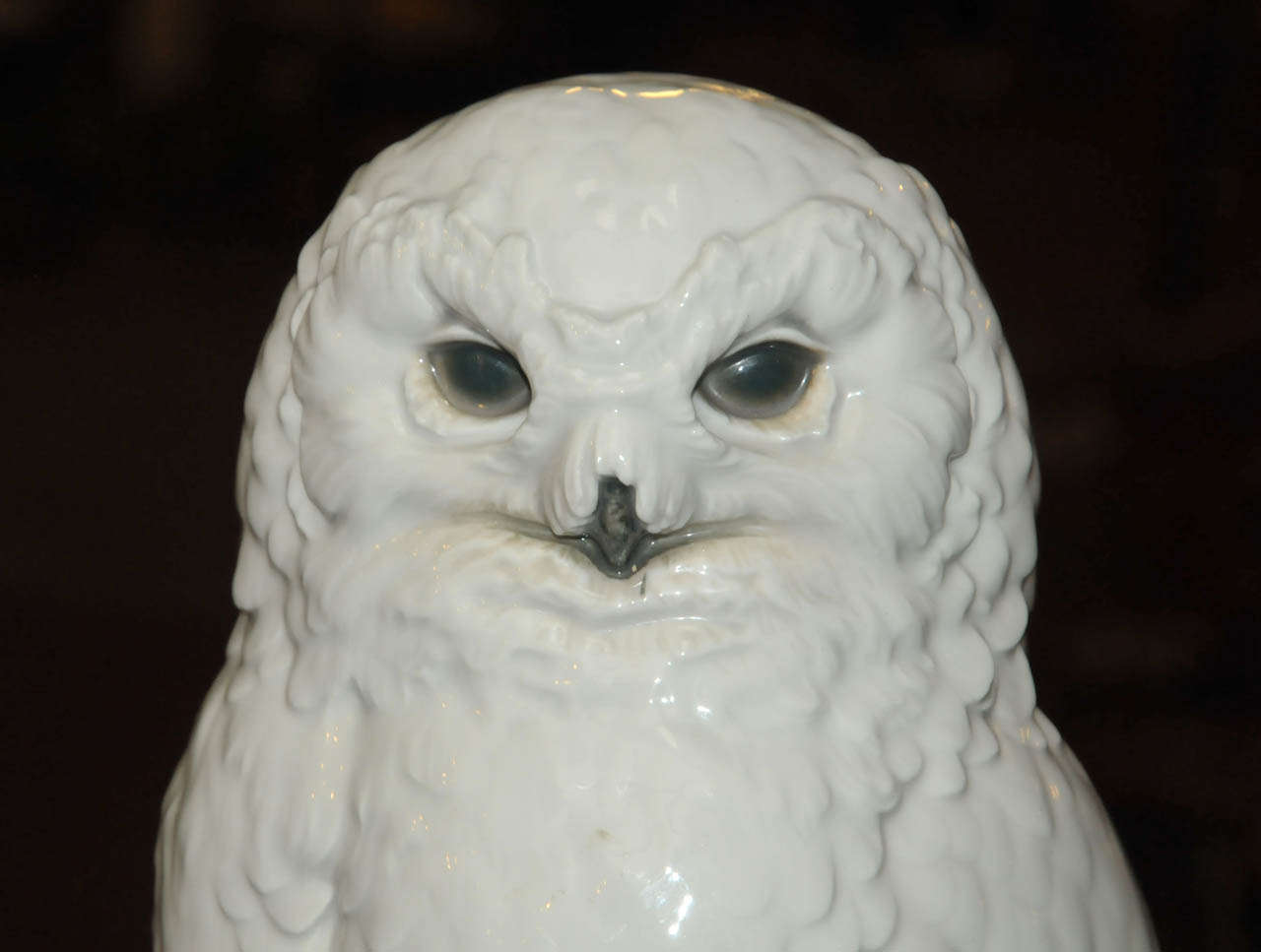 French Late 19th Century Porcelain Owl For Sale