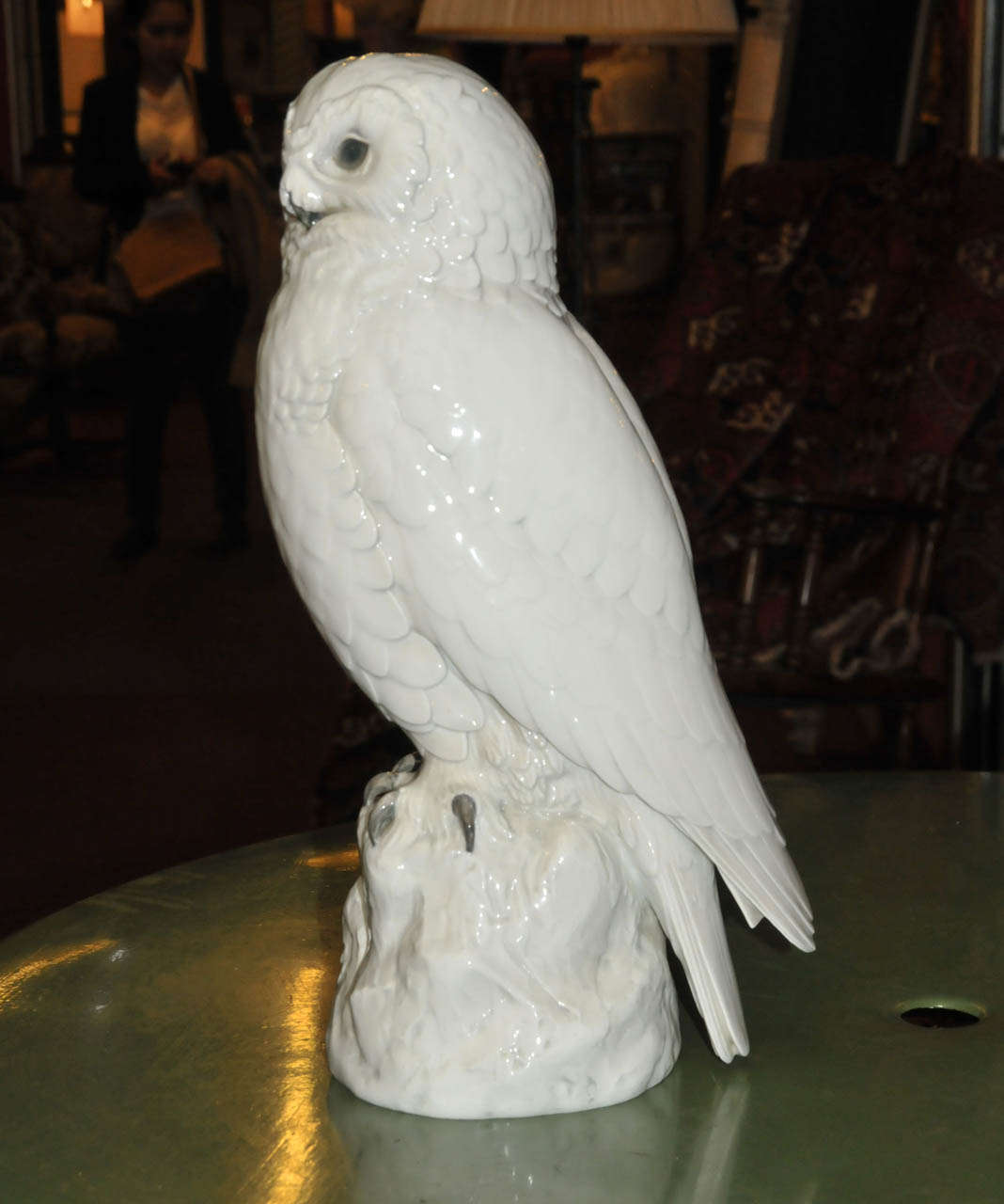 Late 19th Century Porcelain Owl For Sale 1
