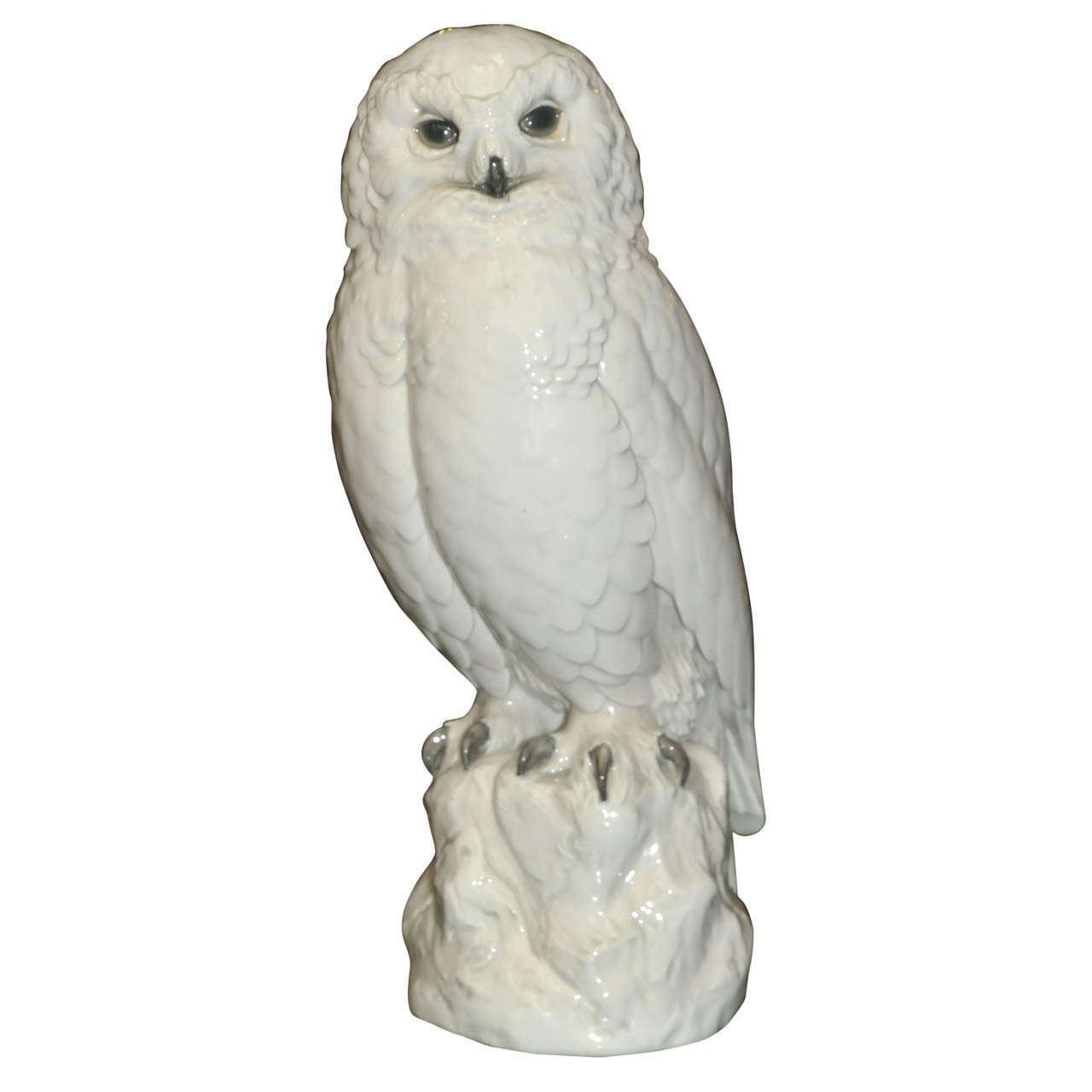Late 19th Century Porcelain Owl For Sale