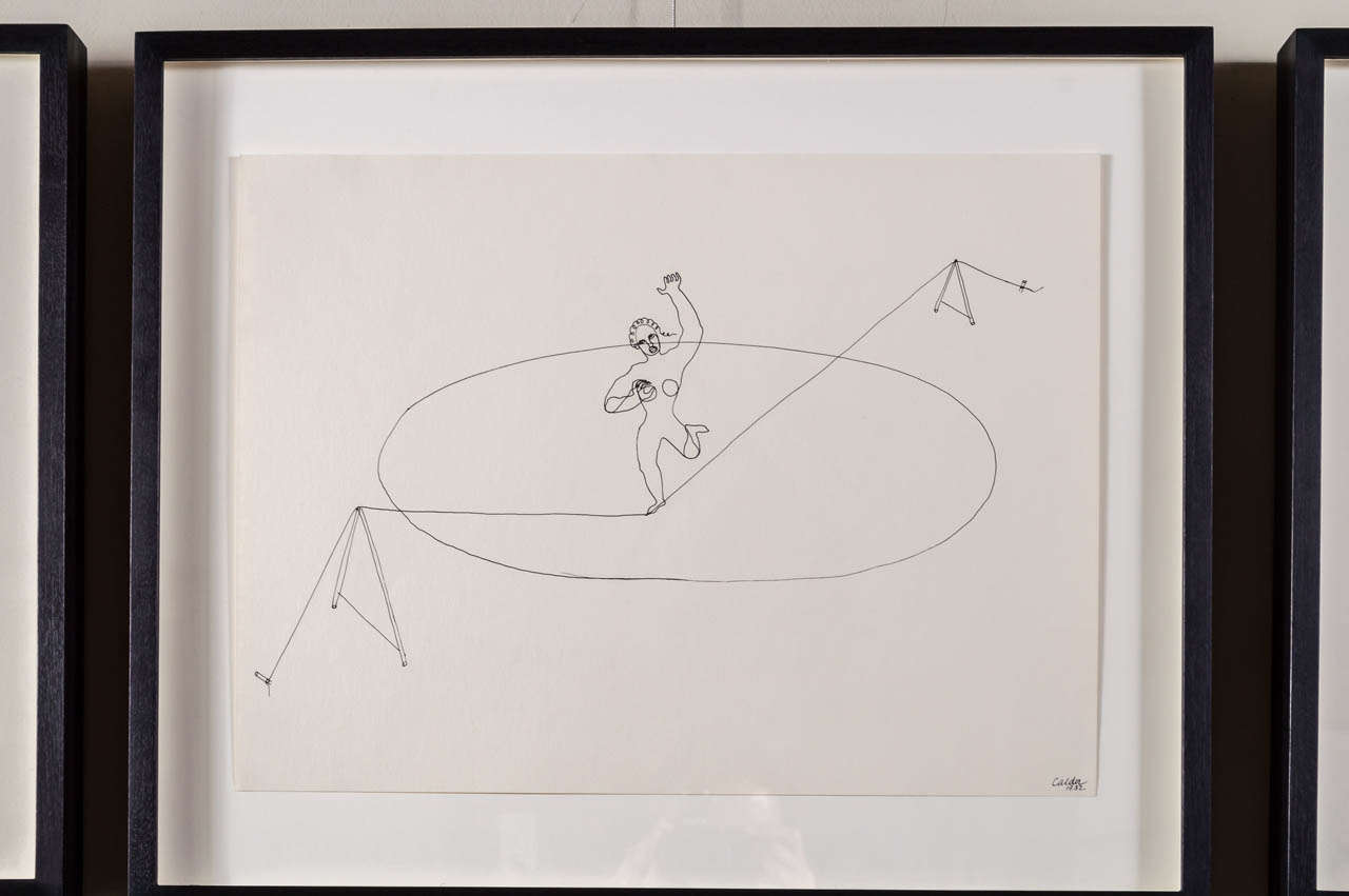 American Alexander Calder (1898-1976) Framed Circus Drawings