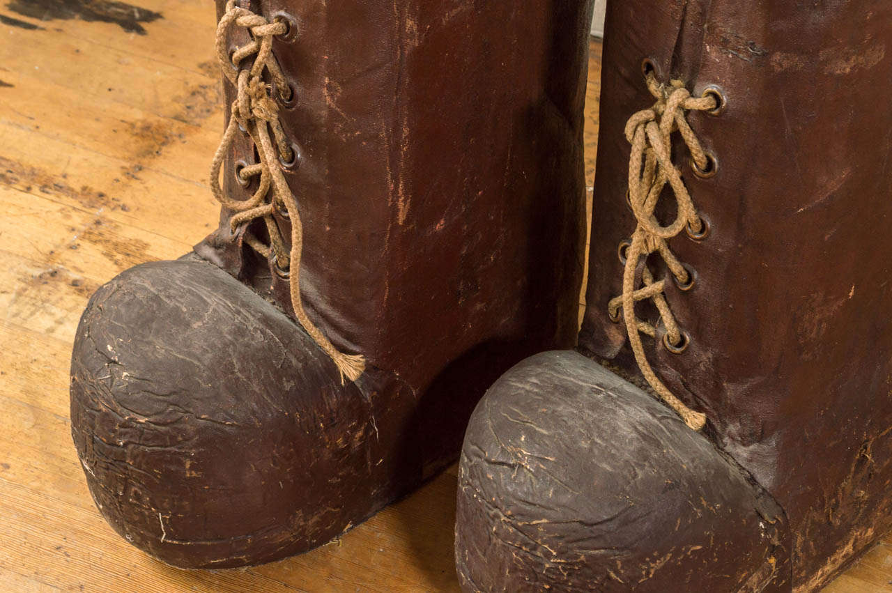 20th Century Giant Pair of Carnival Paul Bunyan Boots For Sale