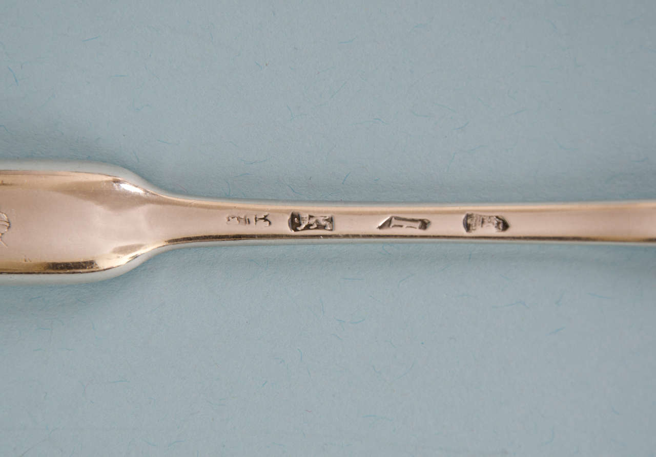 English George I Sterling Silver Marrow Scoop, London, 1725 For Sale