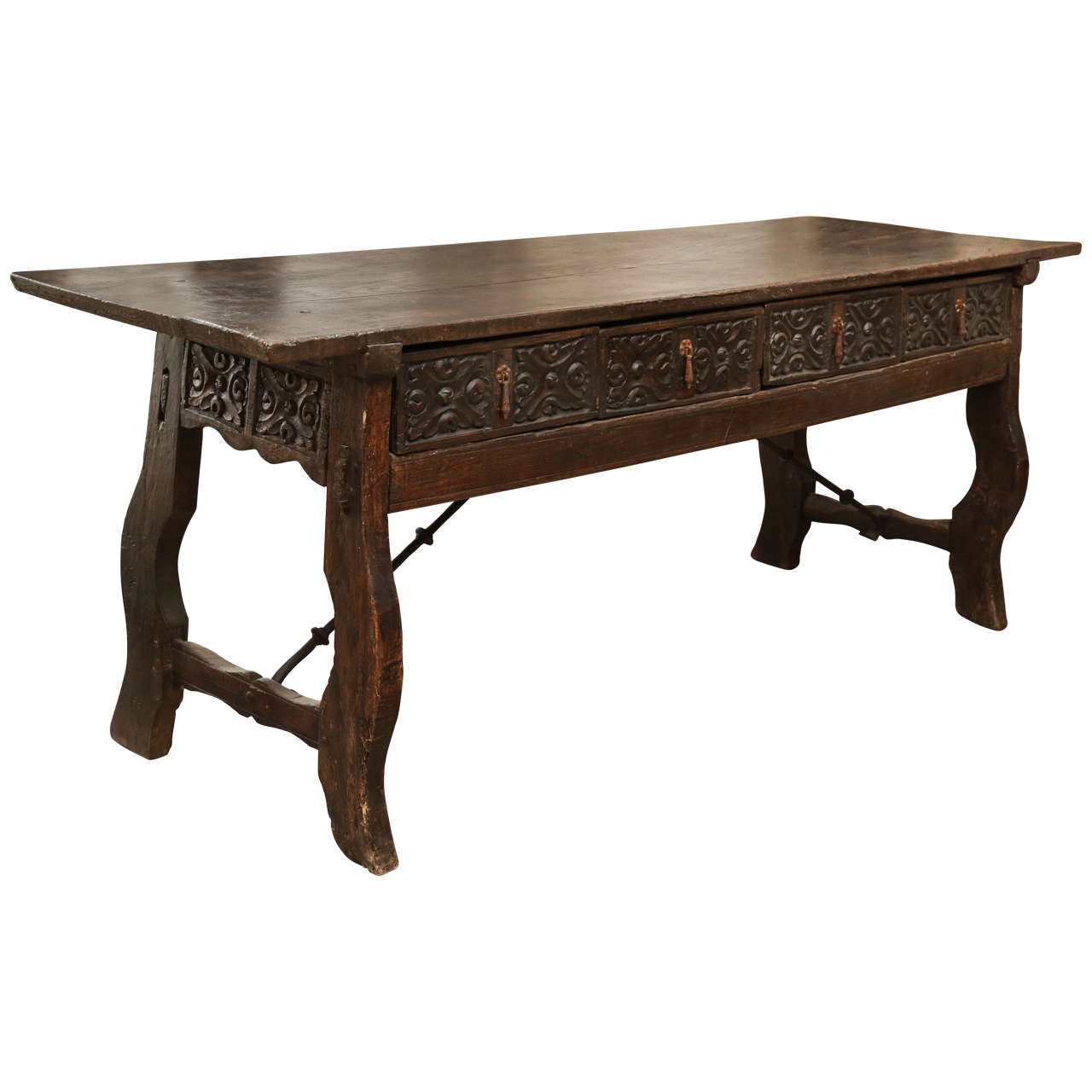 Late 17th Century Carved Chestnut Table