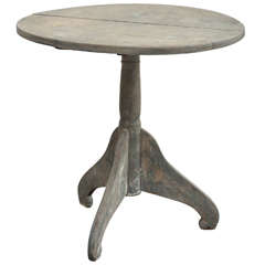 Antique Painted 19th Century Swedish Pedestal Table