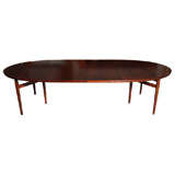 Oval Rosewood Dining Table by Arne Vodder