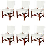 Early Set of 6 Mahogany Dining Chairs by Kaare Klint