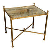 Regency Style Gilt Metal Antique MIrrored SIde Table