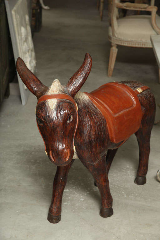Bemalter Esel aus Keramik (Französische Provence) im Angebot
