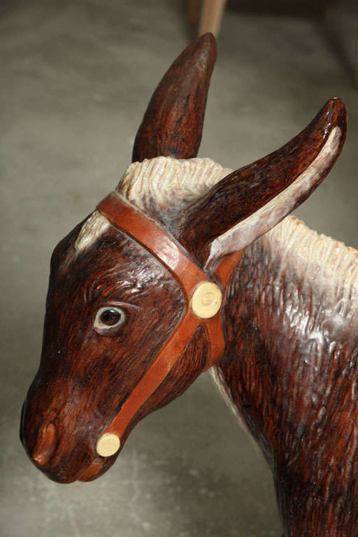 Bemalter Esel aus Keramik im Angebot 1