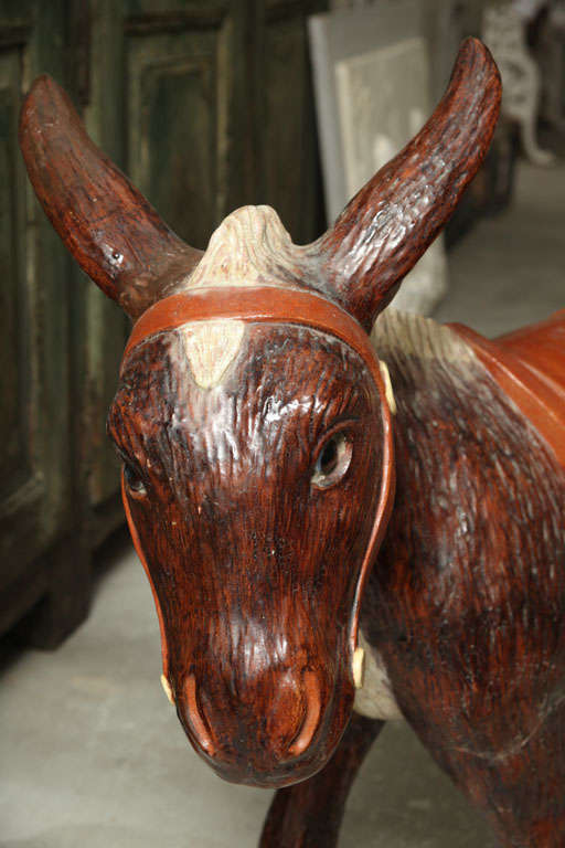 Bemalter Esel aus Keramik im Angebot 4