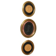 Set of  three  framed “Thorvaldsen” chargers