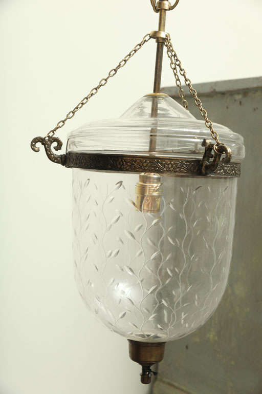French Provincial Glass Lantern For Sale