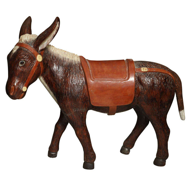 Painted Ceramic Donkey For Sale at 1stDibs ceramic donkeys, donkey