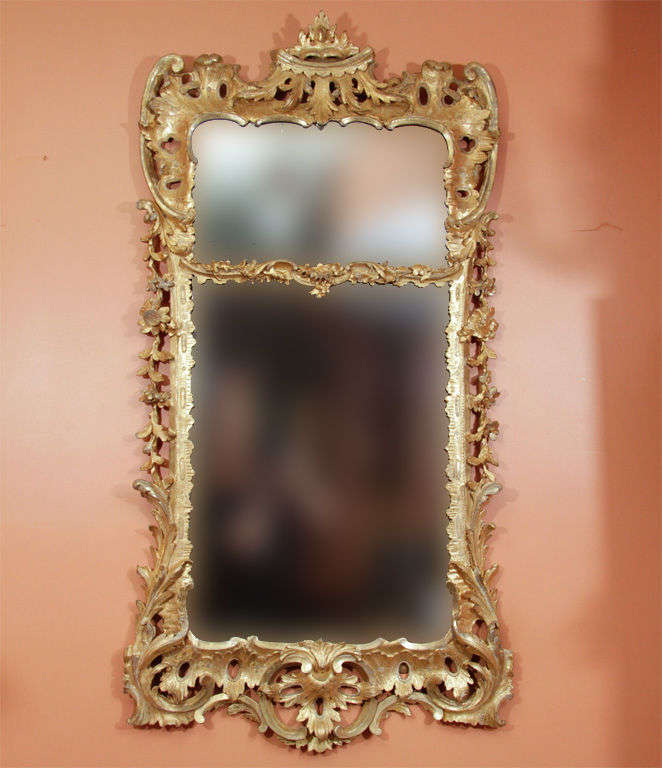 George II Gilt Wood Mirror