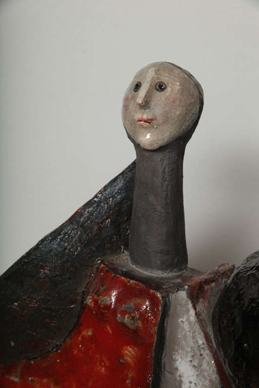 Céramique Sculpture en céramique « La Femme au Visage de Lune » de Roger Capron