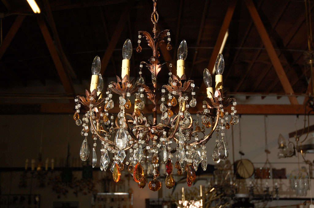 French Ten Light Chandelier